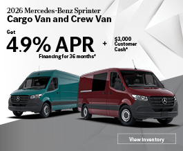 Special offer on 2026 Mercedes-Benz  2026 Mercedes-Benz Sprinter Cargo Van and Crew Van